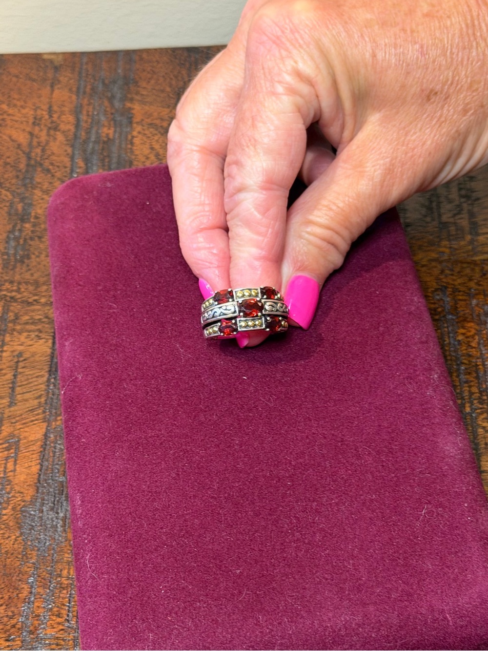EFFY Rhodolite Garnet Ring - Picture 5 of 7